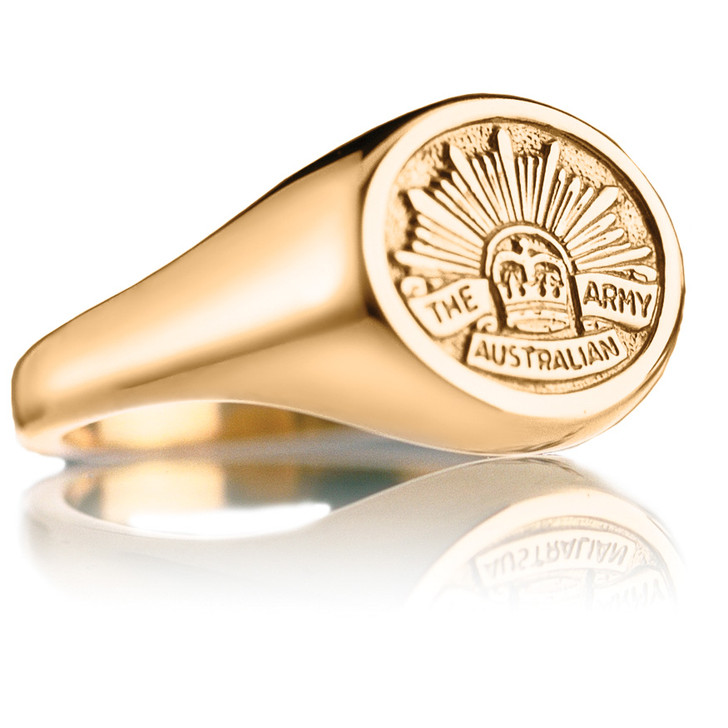 Army 9ct Yellow Gold Ring Army 9ct Yellow Gold Ring Stunning Army Solid 9ct Yellow Gold Ring order today from the military specialists. Our quality rings are custom-made to order - please choose carefully as changes to or cancellation of your order aft