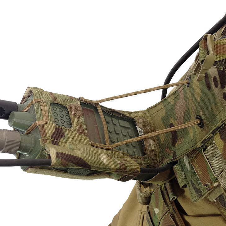 AN/PCR 152 Tilt Pouch - Multicam AN/PCR 152 Tilt Pouch - Multicam This AN/PCR 152 Tilt Pouch is feature packed to make life easy. This pouch offers full access to the side connector, volume, PTT and Squelch buttons on your radio. The one-handed tilt mechanism gives