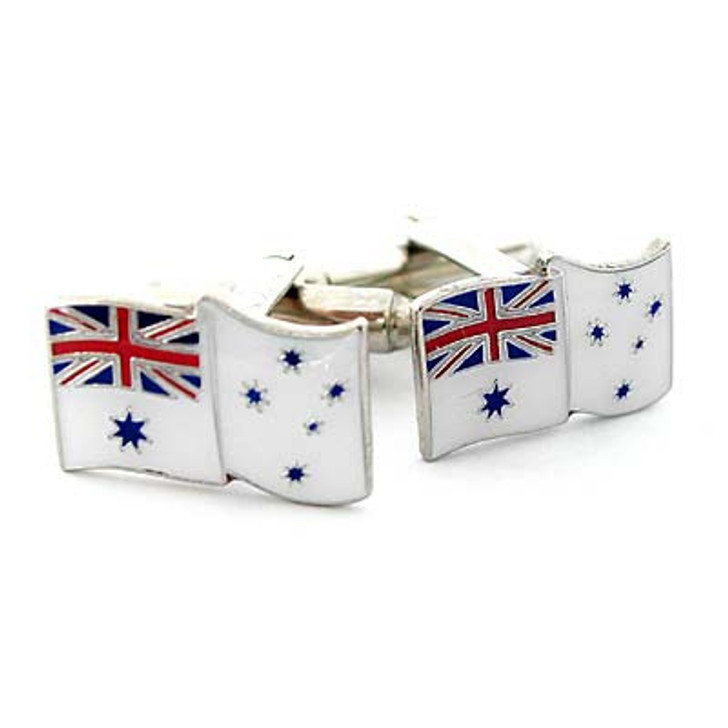 Ensign Cuff links Ensign Cuff links Ensign 20mm full colour enamel cuff links. Order now from the military specialists. These beautiful silver plated cuff links are the perfect accessory for work or functions. 