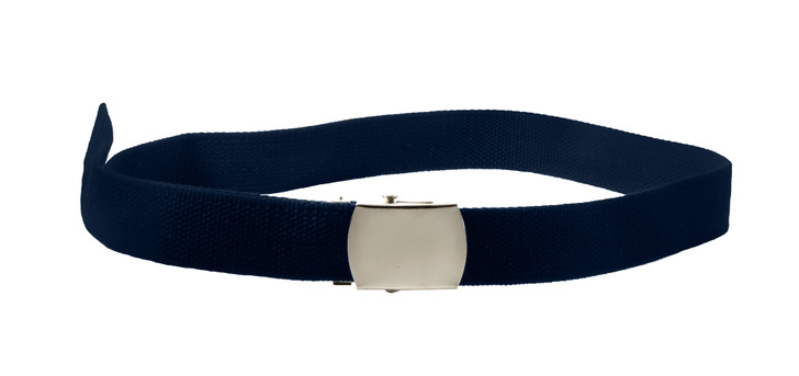 Officers Belt Navy Officers Belt Navy Order the Officers Belt in Navy from the military specialists today. This fully adjustable belt is one size fits most and is ready for wear. Order yours now. Specifications: Material: Woven belt, meta