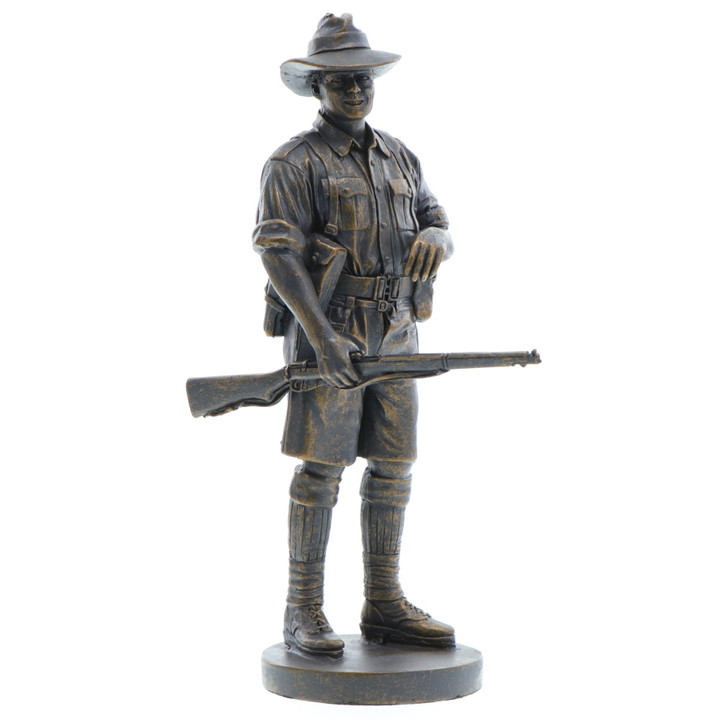 WW2 Digger Miniature Figurine During the Second World War, Australian troops saw service in the hot climates of the Middle-Eastern and Pacific theatres. By 1942, soldiers were being issued with uniforms that were better suited to