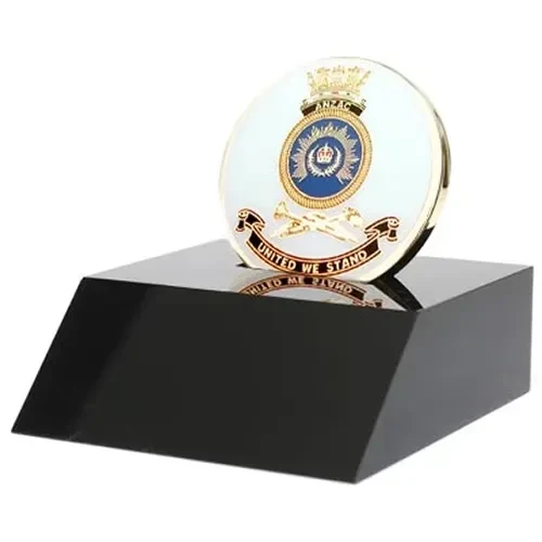 HMAS Anzac Medallion In Stand