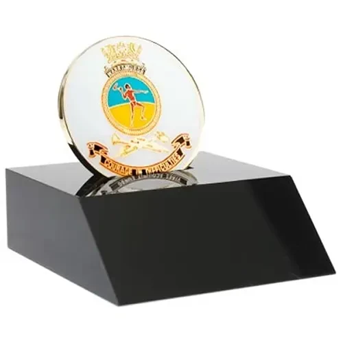 HMAS Warramunga Medallion In Stand