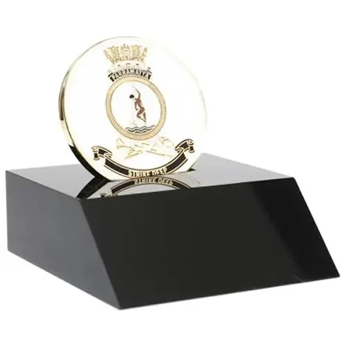 HMAS Parramatta Medallion In Stand
