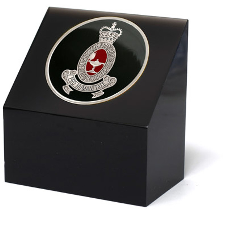 RAANC Medallion In Block Superb Royal Australian Army Nursing Corps (RAANC) 48mm medallion presented in a black acrylic desk block. Order now, the block is presented in a form cut gift box making it perfect for awards, presen