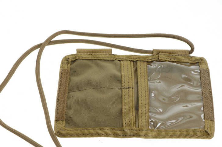 ID Card Holder - Khaki / tan ID Card Holder - Khaki / tan ID Card Holder is designed for quick access to ID cards. 1 x outer clear window displays ID card when worn around the neck 2 x clear inner sleeves for your cards Fits standard business cards and credi