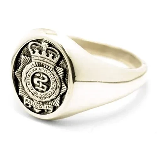RAAMC 9ct White Gold Ring