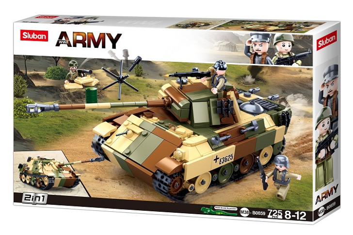 WW2 MEDIUM TANK The Sluban Blocks WW2 Medium Tank 725 pcs set is great fun for the whole family. Fully compatible with bricks of other leading brands, this set is a fantastic gift or collectable! This building kit co