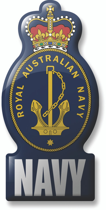 Navy Crest Magnet Navy Crest Magnet Royal Australian Navy crest magnet in full colour print. Keeps your notes and pictures where you can see them! Size: 50mm x 98mm