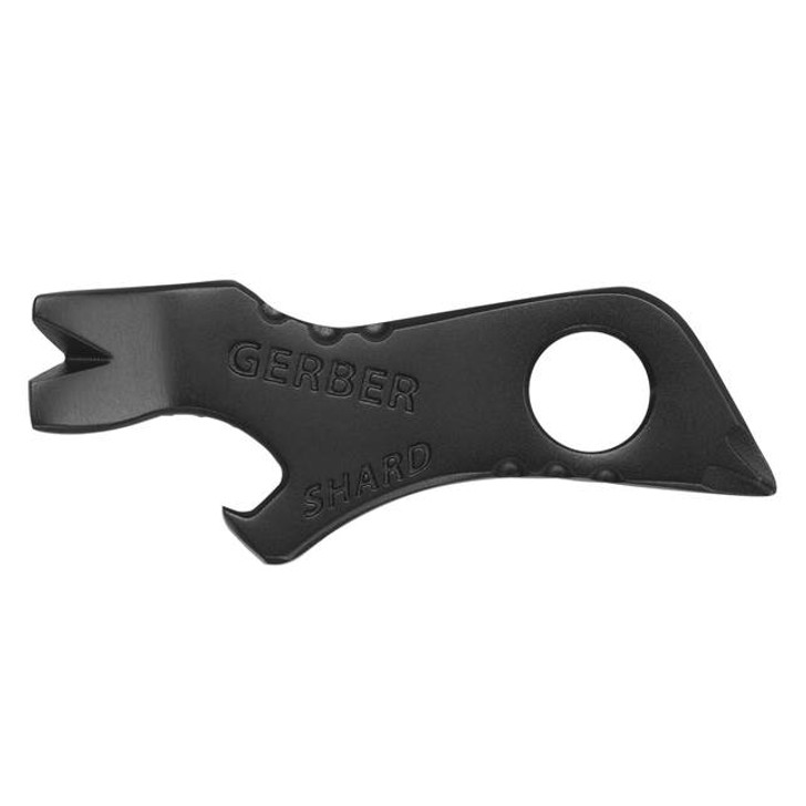 Gerber Shard Keychain tool Gerber Shard Keychain tool Perhaps the most simply designed tool in your arsenal, this key chain companion should not be underestimated. With 7 essential functions built-in, this airline-safe tool is ideal for everyday travel a