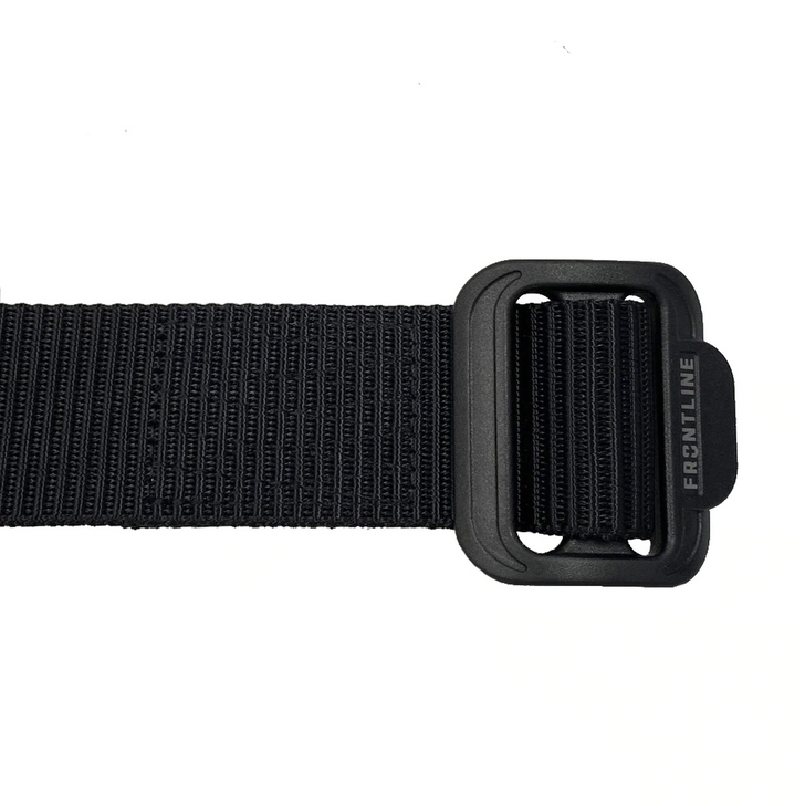 Frontline Tdu Belt 1.5 Black Frontline Tdu Belt 1.5 Black Frontline TDU belt is made from heavy duty nylon webbing which is 2mm thick. Webbing belt width = 40mm,1.5 The belt features a strong plastic buckle.