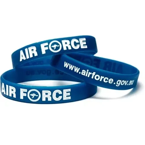 Air Force Silicon Wristband Blue