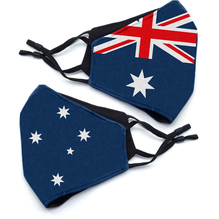 Face Mask - Aus Flag (Kids Size) CONTACT GEAR AUSTRALIA THREE PLY FACE MASKS These soft comfortable 3 ply face masks are manufactured from three layers of fabric and feature adjustable easy-wear elastic loops. Protect yourself and yo