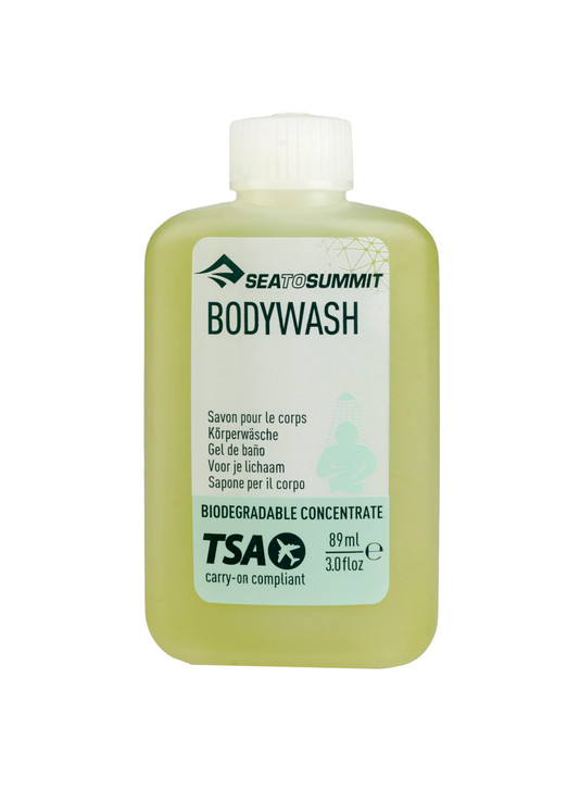 Liquid Body Wash 89ml Liquid Body Wash 89ml Trek and Travelâ„¢ Liquid Soaps are TSA approved as carry-on compliant and made for travel. They fit easily into your carry-on or expedition pack and can spruce up everything from hair to body to