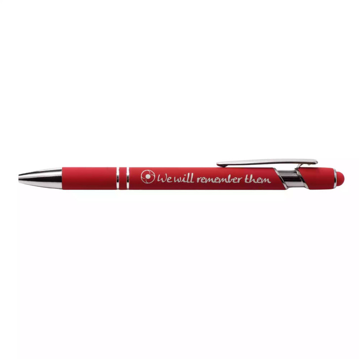 Metal Pen Poppy We Will Remember Them - Red Metal Pen Poppy We Will Remember Them - Red