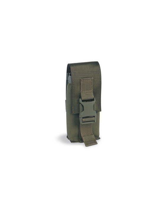 TT Tool Pocket #L (olive) Tasmanian Tiger Tool Pocket L-Olive Useful small pouch for knifes, multi tools, flashlights, etc. Flap locked with quick-release buckle Can be carried horizontally or vertically MOLLE system Needs one MOLLE loop Measurments: 14 x 6 x 3