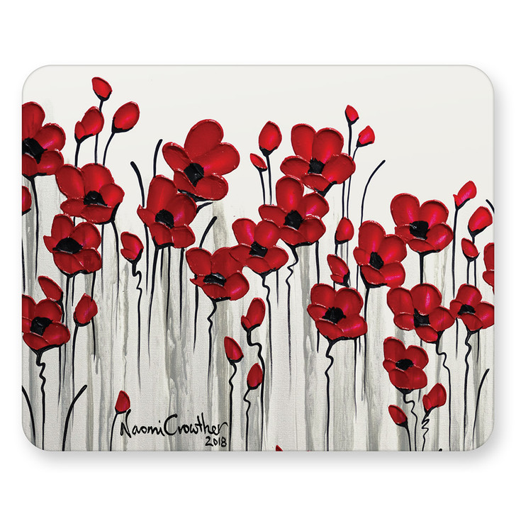 Poppy Mpressions Fields of Poppies Set of 4 Coasters Bring art and remembrance to your home.     A set of 4 stunning coasters perfect for protecting your coffee or dining room table from stains and marks. A beautiful set featuring the spectacular artwo