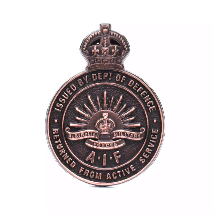 WW1 AIF Returned from Active Service Badge WW1 AIF Returned from Active Service Badge