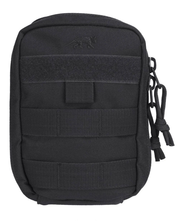 TT Tac Pouch Trema (black) Tasmanian Tiger Tac Pouch Trema - Black Vertical medic accessories bag with generous interior. Extra wide zipped opening Internal variable fixation points to store medical equipment Hook-and-loop strips for name tag MOLLE snap button system