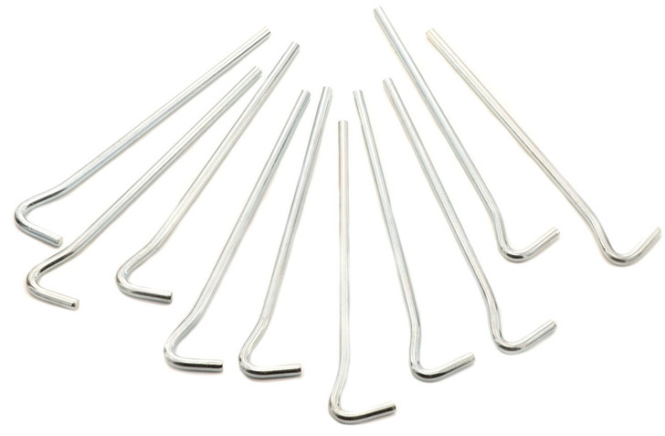 Contact Gear Australia-7inch Tent Peg ( 10 Pack ) Contact Gear Australia-7inch Tent Peg ( 10 Pack ) Keep your shelter secure with strong metal tent pegs from Contact Gear Australia. Get a 10 pack of 7-inch metal pegs perfect for holding down tents, hutchies, and bivvy bags. A must-have out in the fi