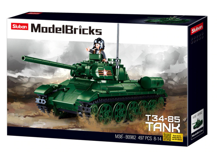 Mb T34-85 Tank 497 Pcs