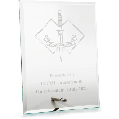 2nd Commando Regiment Everest Glass Award | Engraved Plaque - Army Shop