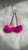 Pink beaded mink fur earrings
