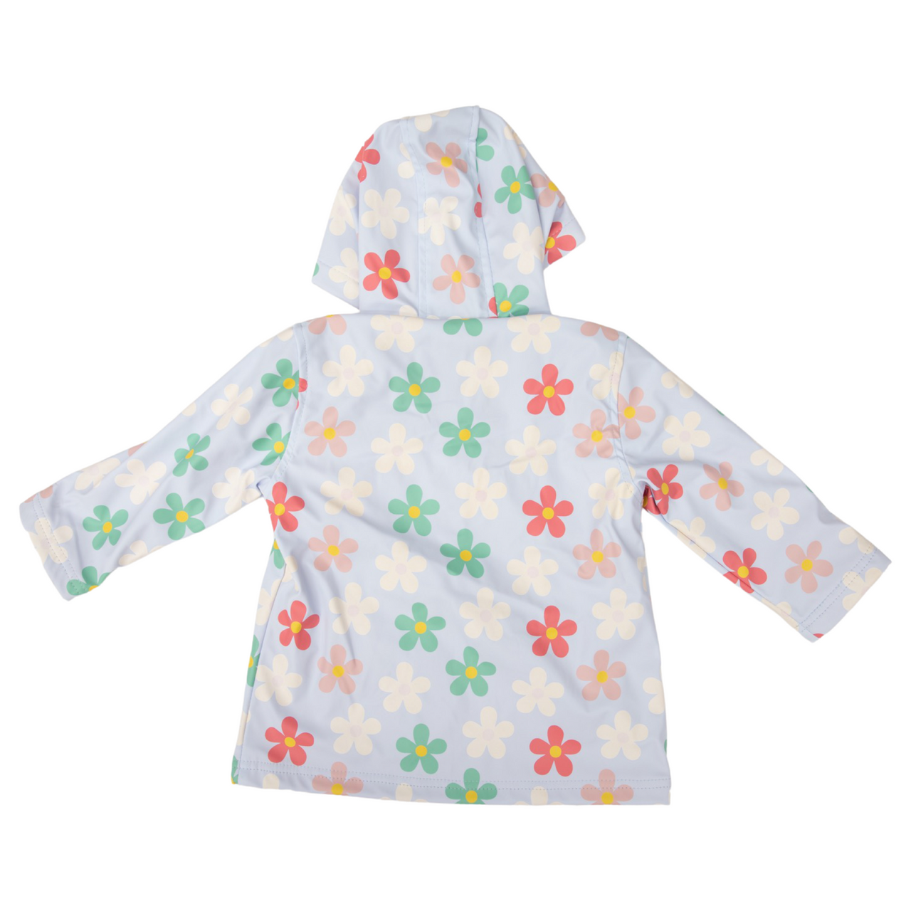 Colour Changing Raincoat Flowers Light Blue - B'town Kids