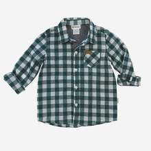 Boys Dress Shirt Large Turquoise Check
