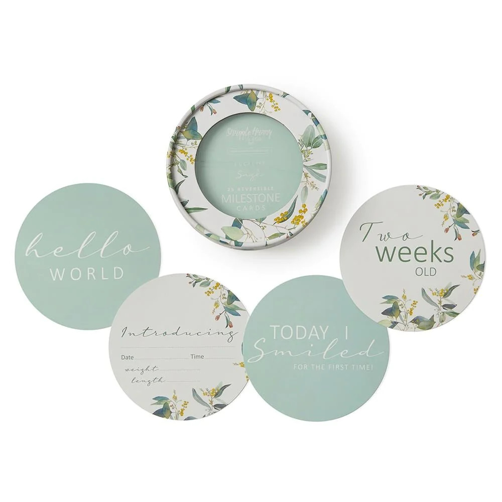 Swans & Rosa Reversible Milestone Cards