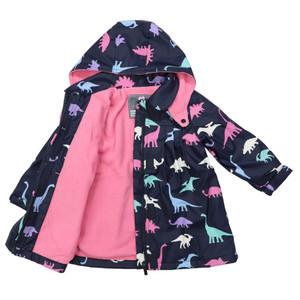 Dinosaur Colour Change Raincoat Navy