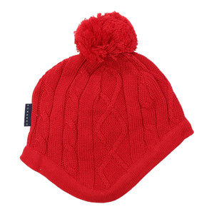 Textured Knit Beanie Red
