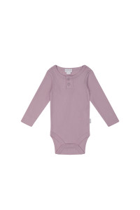 Organic Cotton Modal Elastane Rib Bodysuit Periwinkle Organic Cotton Modal Elastane Rib Bodysuit Periwinkle
