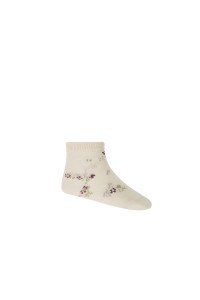 Jacquard Floral Sock - Lauren Floral Pink Tint