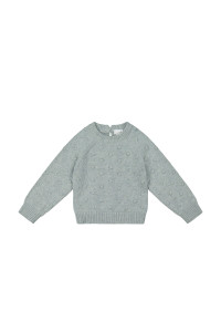 Dotty Knit Jumper - Mist Fleck