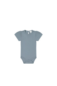 Pima Cotton Tasha Short Sleeve Bodysuit - Windward