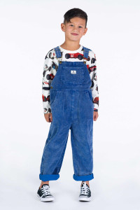 Blue Wash Cord Overalls
