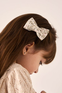 Organic Cotton Noelle Bow - Ariella Eggnog
