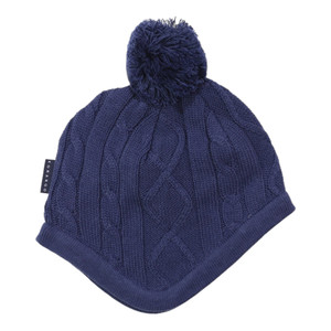 Textured Knit Beanie Navy