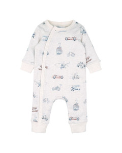 Finley Print Long Sleeve Zip Romper Finley Print Long Sleeve Zip Romper