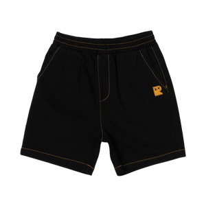 Black Wash Denim Shorts