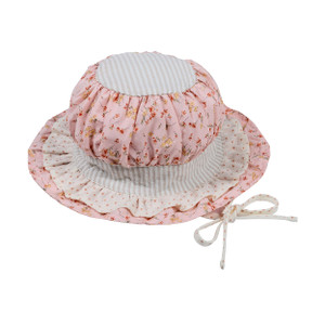 Peach Rose & Butter Cream Layered Hat Peach Rose & Butter Cream Layered Hat