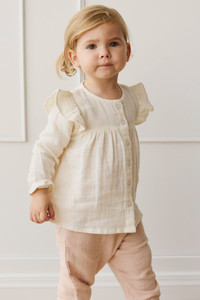 Organic Cotton Muslin Ava Blouse - Parchment Organic Cotton Muslin Ava Blouse - Parchment