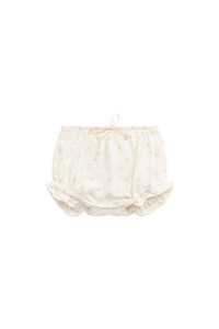 Organic Cotton Muslin Frill Bloomer - Vintage Ditsy Organic Cotton Muslin Frill Bloomer - Vintage Ditsy