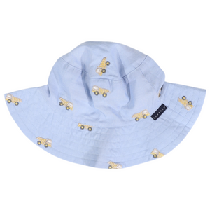 Embroidered Truck Chambray Sunhat - Light