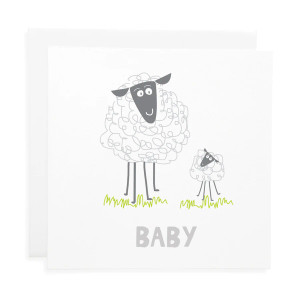 New Baby Card - Sheep