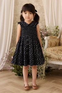 Organic Cotton Christabel Dress - Maisie Navy