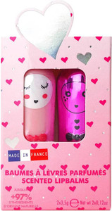 INUWET KISS OF LOVE DUO LIP BALM GIFT SET - STRAWBERRY & MILKSHAKE