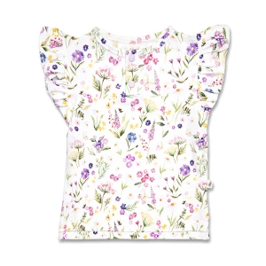 Gracie Organic Short Sleeve Top with Frill