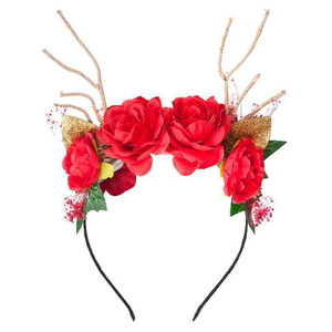 REINDEER HEADBAND - RED REINDEER HEADBAND - RED